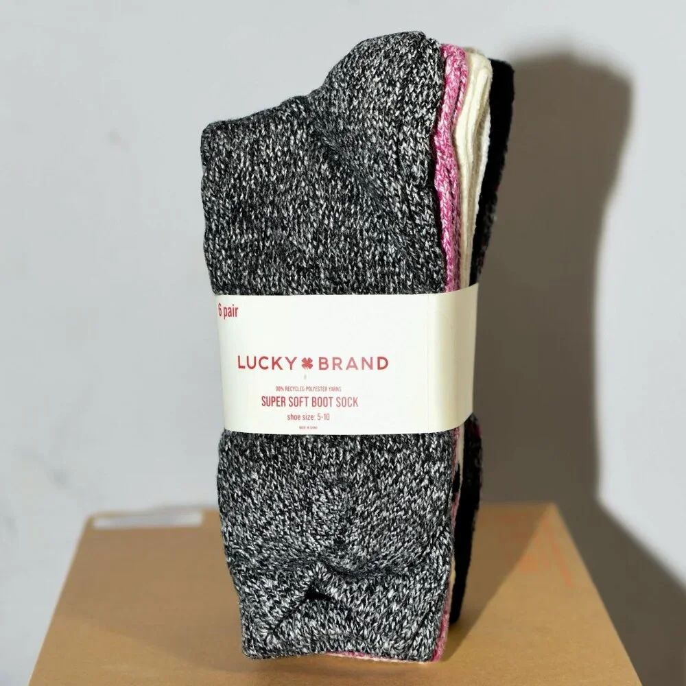 Lucky Brand Ladies' Boot Sock, 6-pair‎